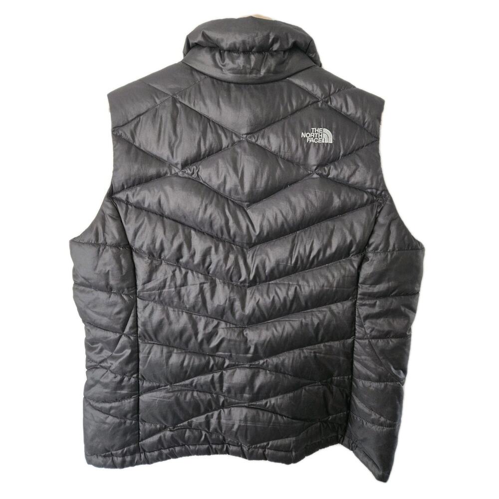 The North Face Vest Womens XL Black 550 Down Quilted Puffer Zip Insulated - Picture 2 of 6